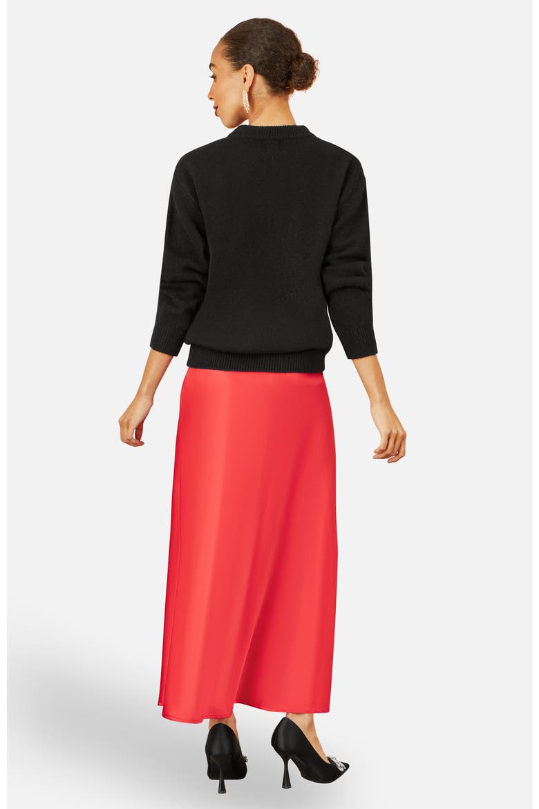 Relaxed Fit Floral Sequin Sweater, Alternate, color, Black