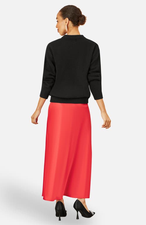 Yumi Relaxed Fit Floral Sequin Sweater In Black