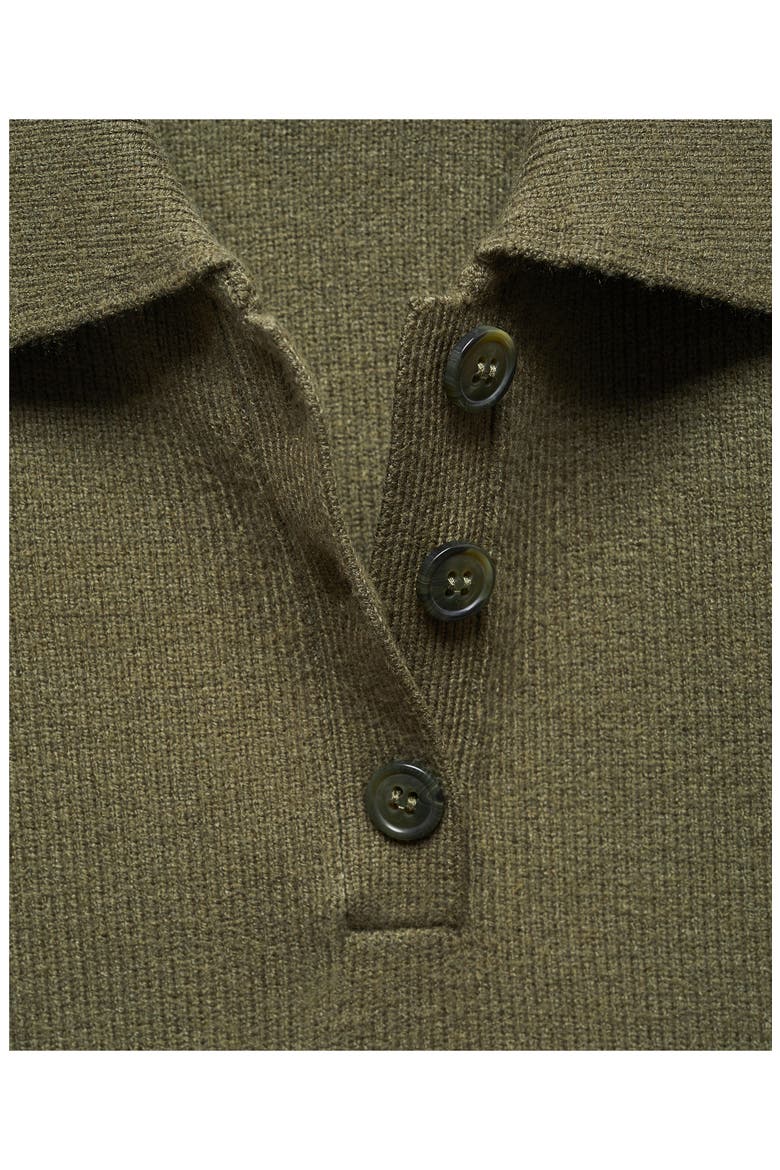 Button Placket Sweater Vest, Alternate, color, KHAKI