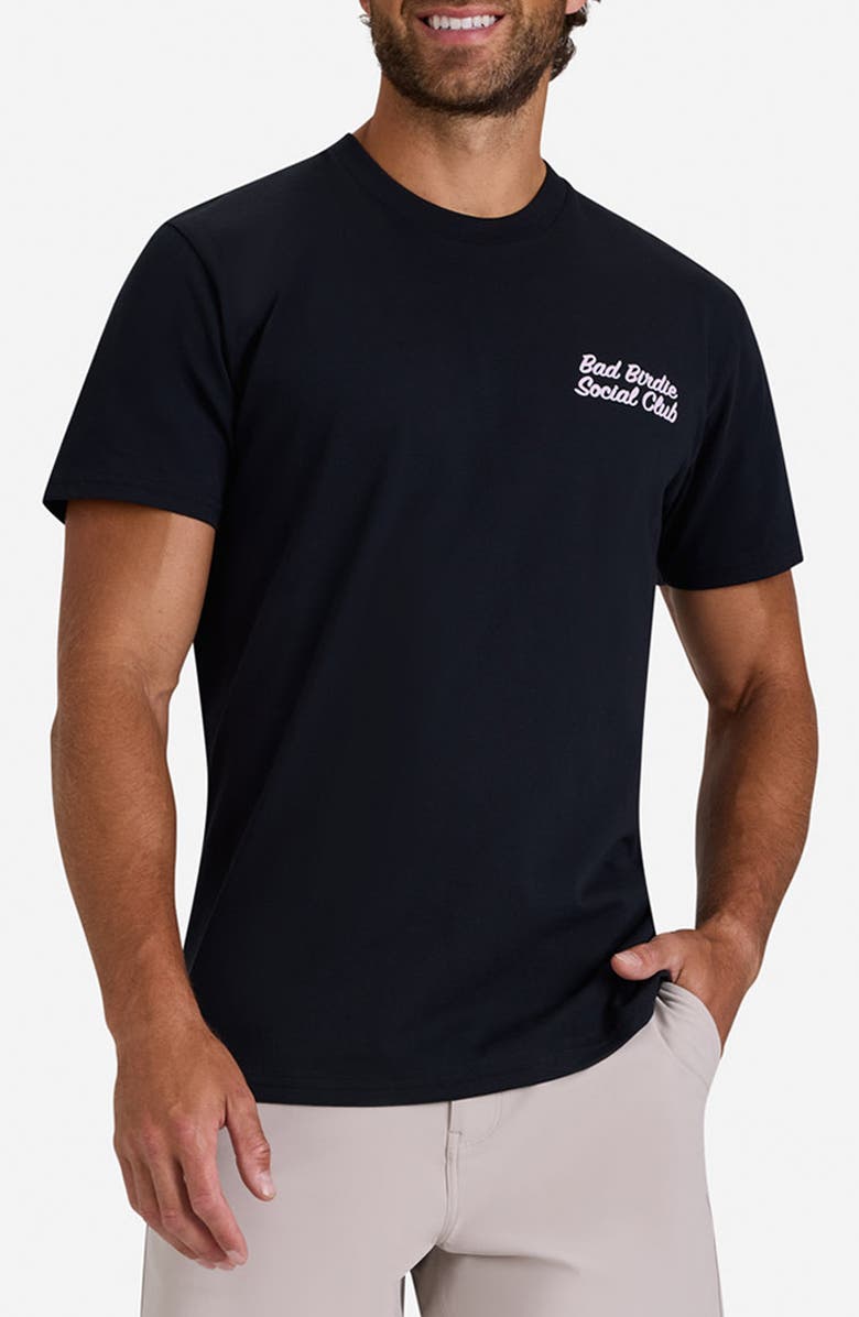 Bad Birdie Social Club Cotton Graphic T-shirt, Main, color, Black