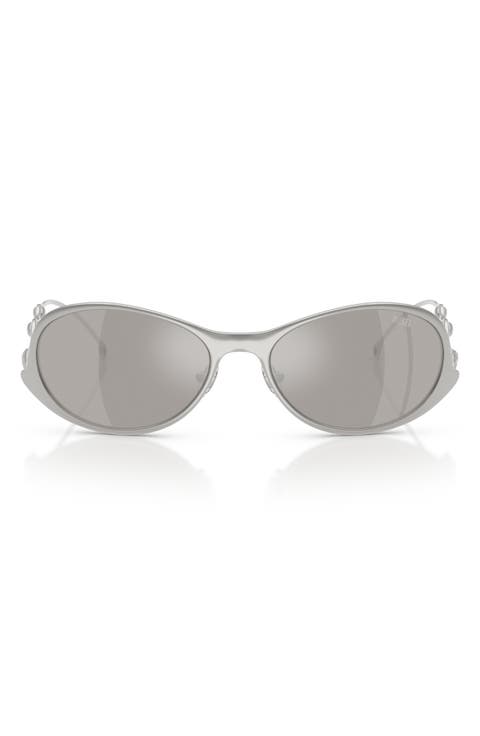 56mm Oval Sunglasses
