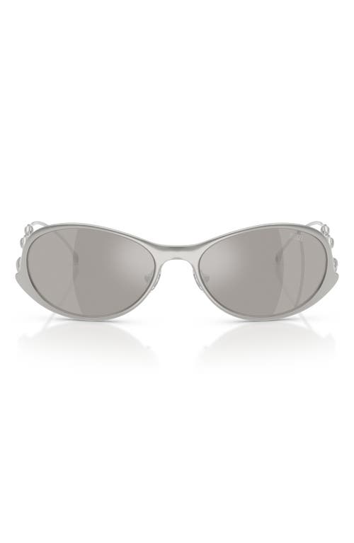 Diesel Men's Dl1014 Oval Sunglasses In Metallic
