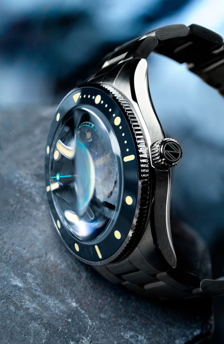 SPINNAKER Challenger Automatic Bracelet Watch, 42mm, Alternate, color, Grey