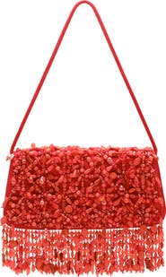 Cult Gaia Idalia Embellished Satin Shoulder Bag