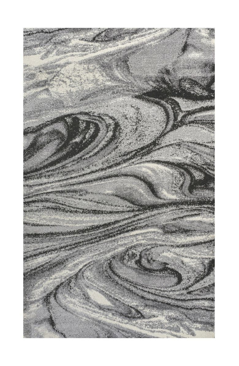 JONATHAN Y Viscon Abstract Marble Contemporary Area Rug, Alternate, color, Light Gray/Black