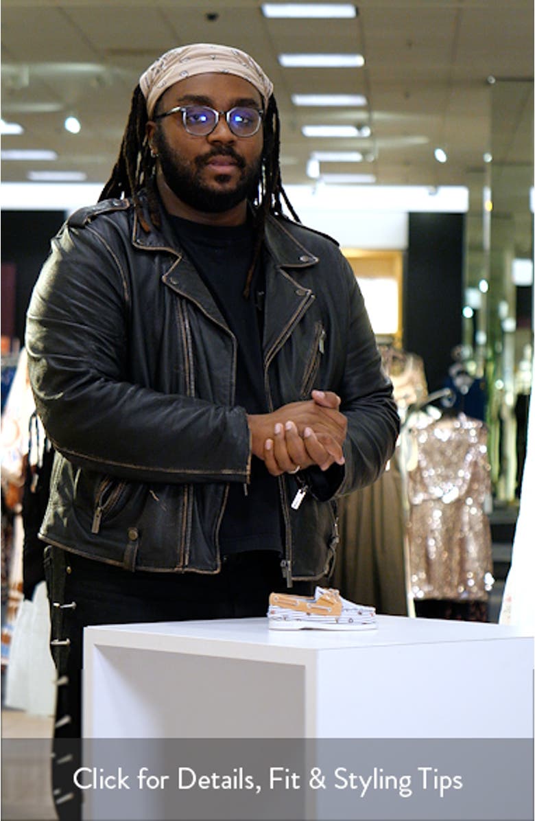 Kids' Authentic 2-Eye Nautical Print Boat Shoe, sales video thumbnail