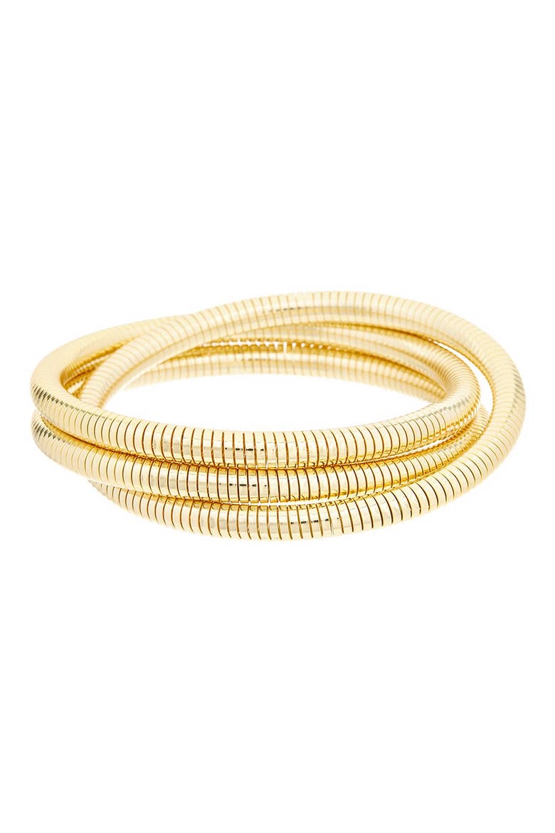 Twist Omega Stretch Bracelet, Main, color, YELLOW