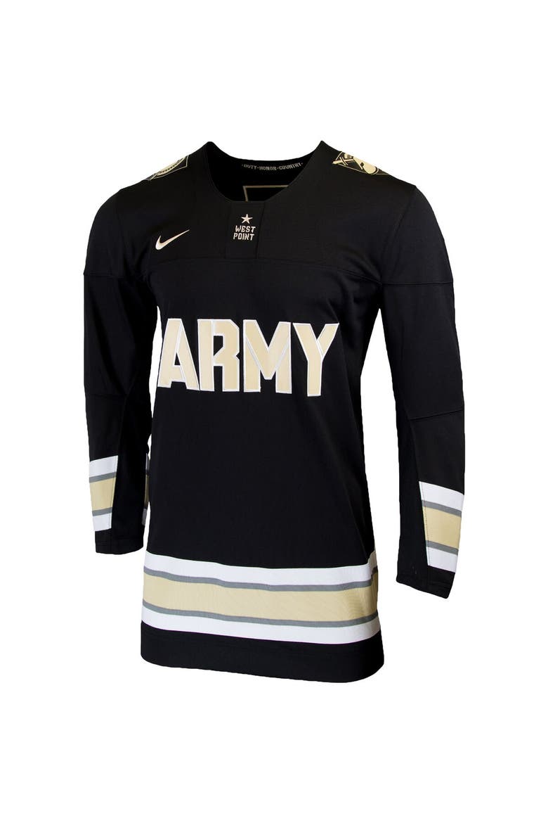 Men's Nike Black Army Black Knights Replica College Hockey Jersey, Alternate, color, Black