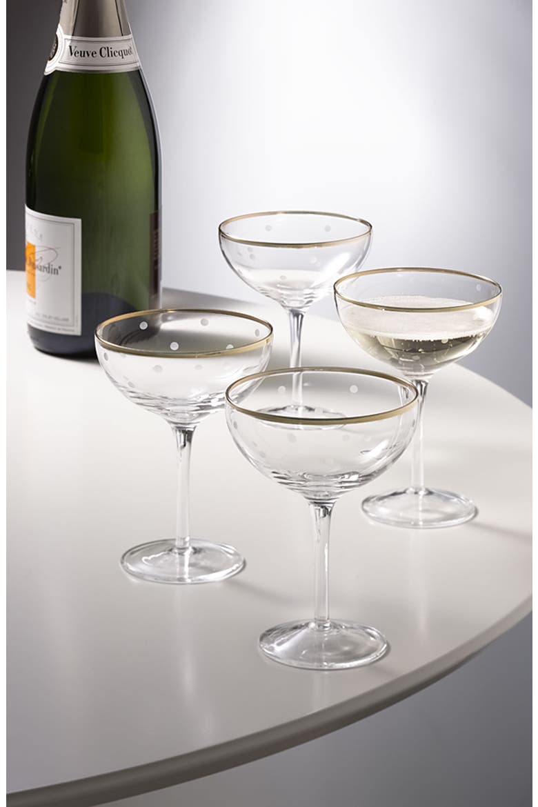 'larabee dot fête - mini' champagne saucer, Alternate, color, NO COLOR