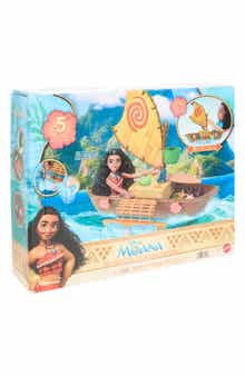 Moana Floating Ocean Voyager Canoe Playset with 5 Play Areas, 9 Accessories & Animal Figure