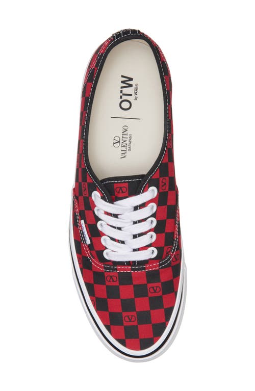 Valentino X Vans Authentic Low Top Sneaker In Red