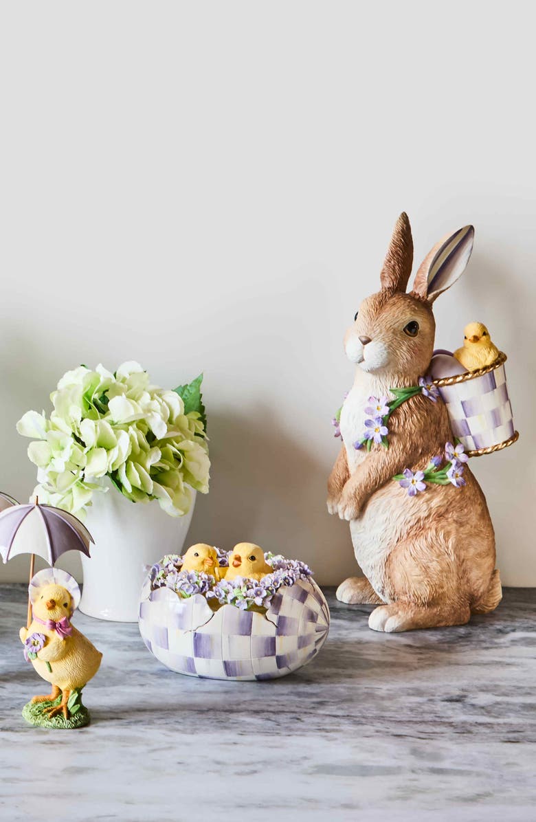 MACKENZIE CHILDS Pansy Party Bunny with Pack, Alternate, color, Brown