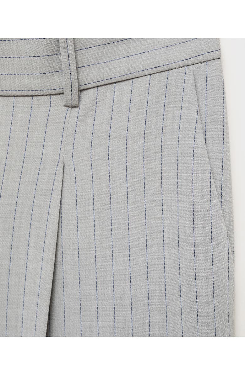 MANGO Pinstripe Suit Pants, Alternate, color, Grey