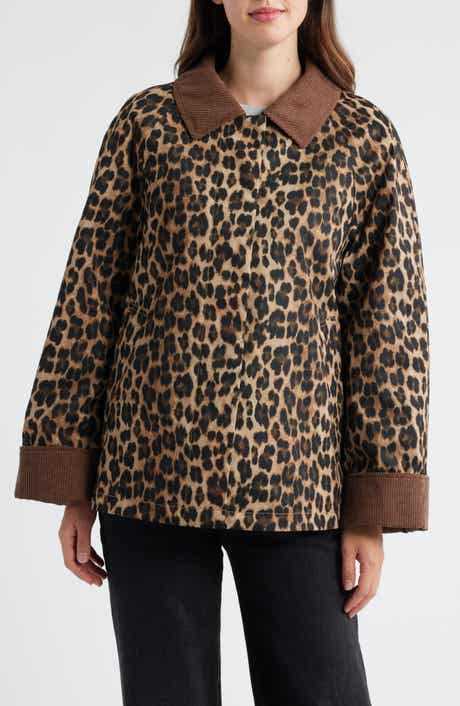 Sam Edelman Corduroy Trim Rain Jacket