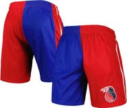 Mitchell & Ness Men's Mitchell & Ness Blue/Red Detroit Pistons Hardwood Classics 2003 Split Swingman Shorts