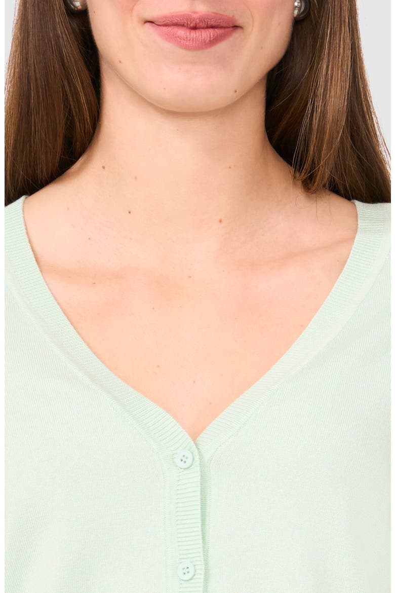 V-Neck Cardigan, Alternate, color, MINT CREME