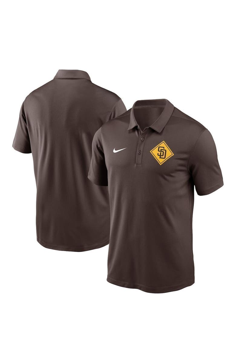 Nike Men's Nike Brown San Diego Padres Diamond Icon Franchise Performance Polo, Main, color, 