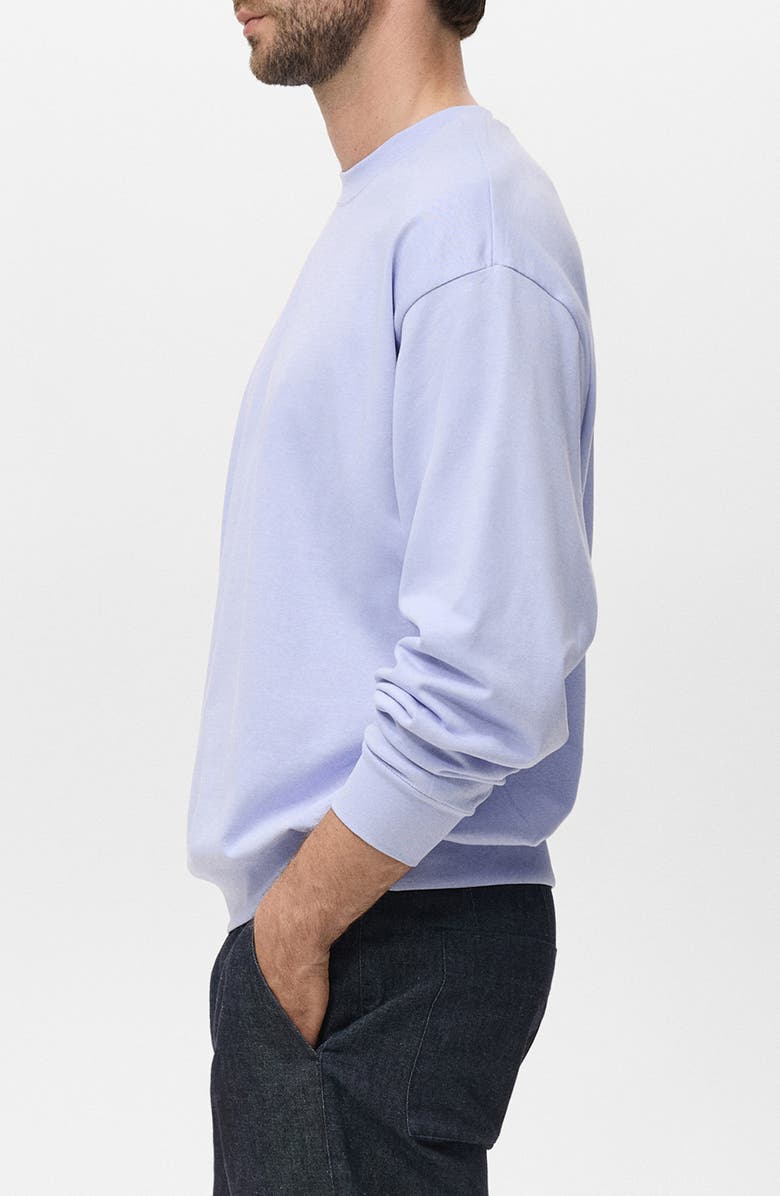 MANGO Cotton Sweatshirt, Alternate, color, Sky Blue