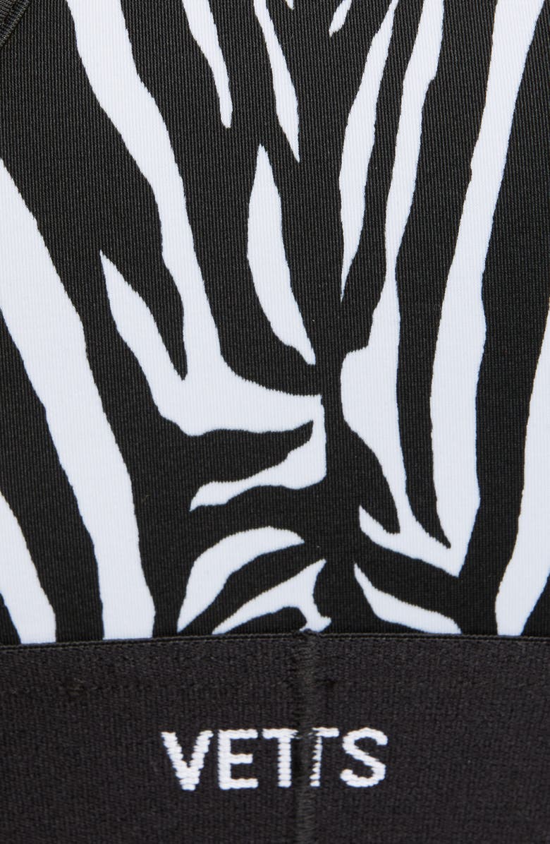 VETEMENTS Zebra Print Sports Bra, Alternate, color, 