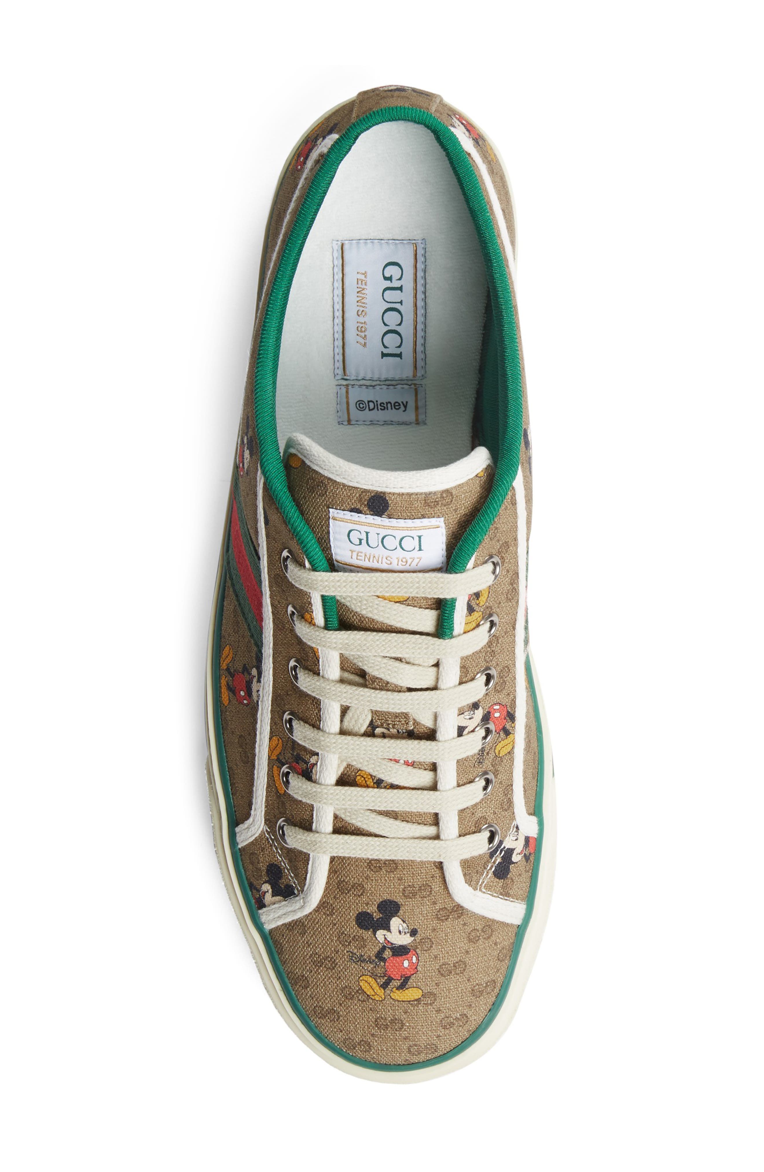 Gucci x Disney 1977 GG Print Tennis Sneaker, Alternate, color, 