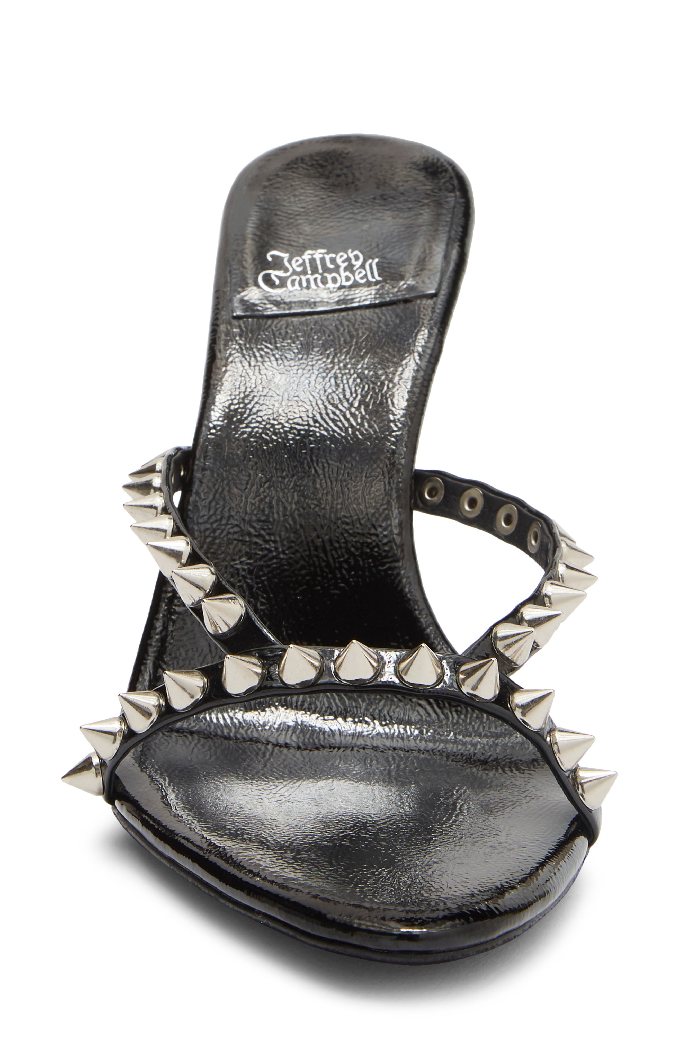 Gabbriette Sandal, Alternate, color, BLACK PATENT SILVER