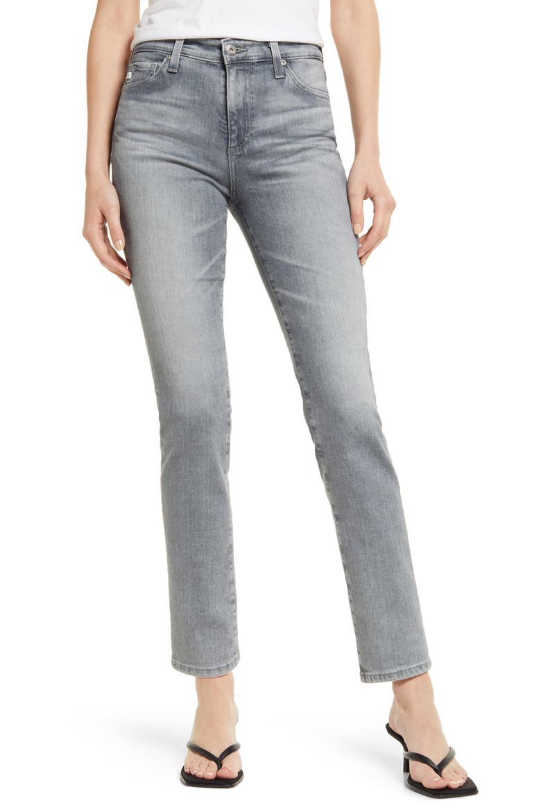 Mari Slim Ankle Straight Leg Jeans, Main, color, ZEPHYR