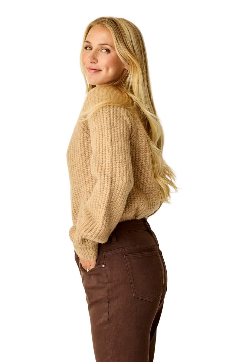 Carve Designs Daphne Wool Cardigan, Alternate, color, Camel