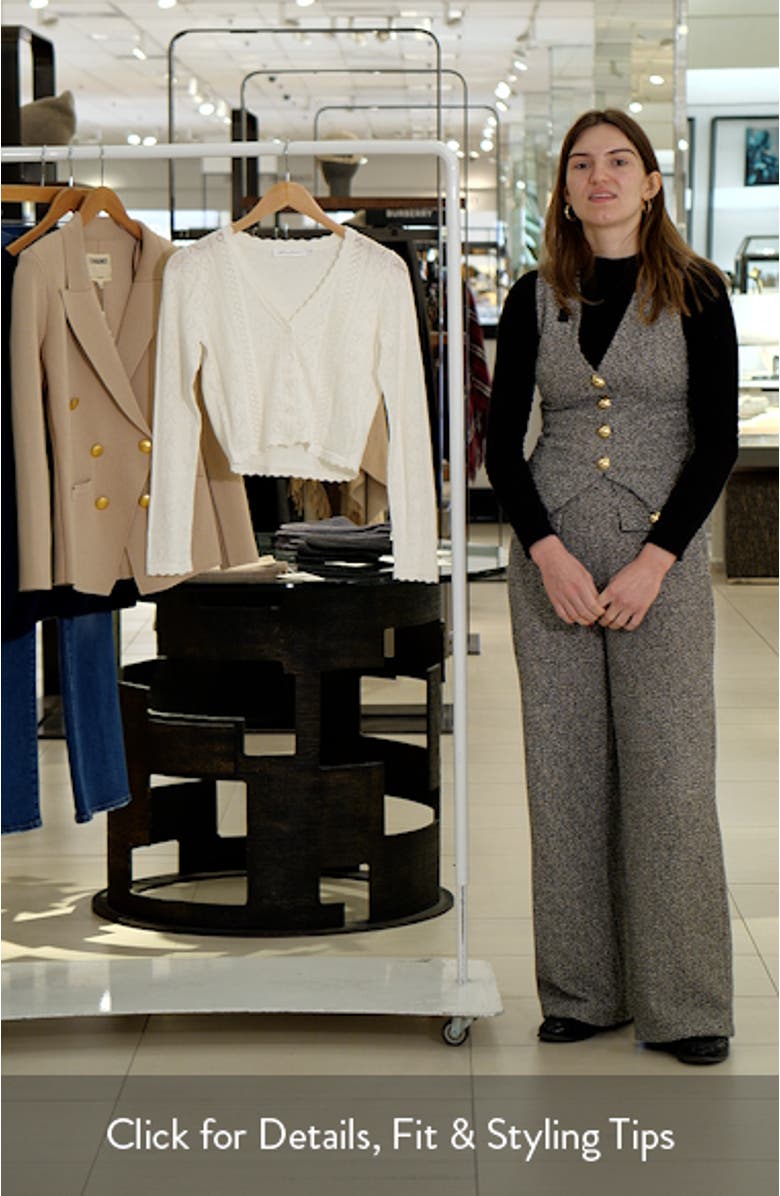 Pointelle Button-Up Cardigan, sales video thumbnail