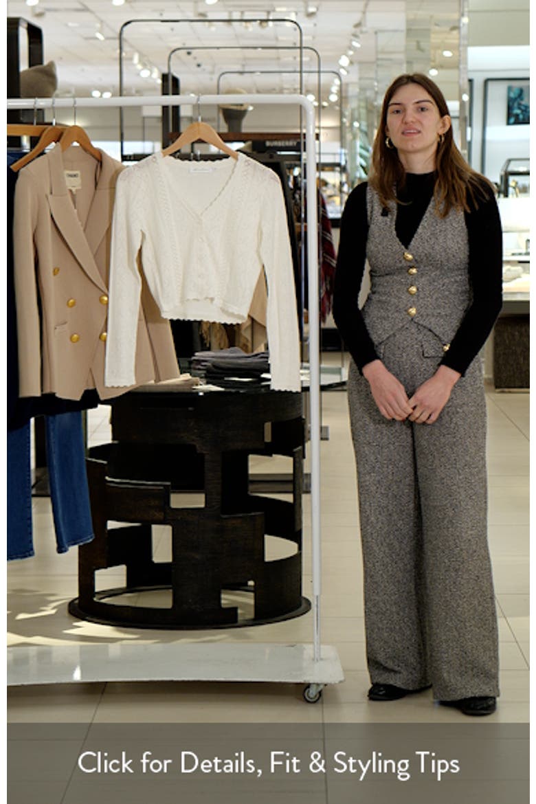 Pointelle Button-Up Cardigan video