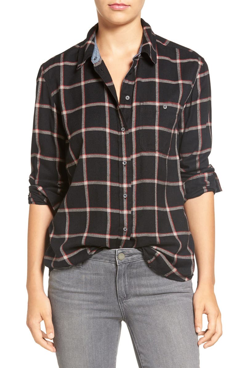 Treasure & Bond Treasure&Bond Plaid Boyfriend Shirt, Main, color, 