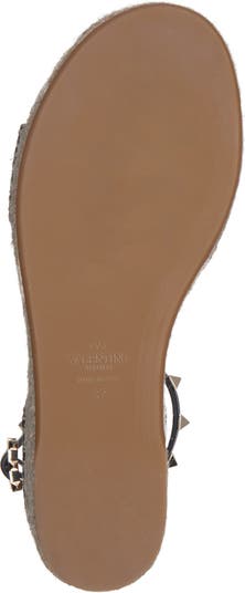 Valentino Garavani Rockstud Espadrille Platform Sandal
