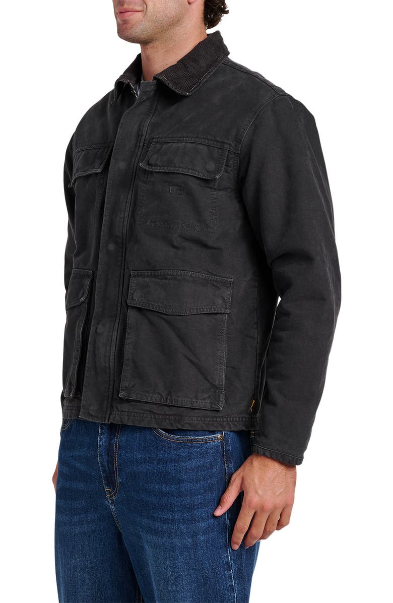 Quiksilver Waterman Refugio Cotton Canvas Jacket, Alternate, color, Phantom