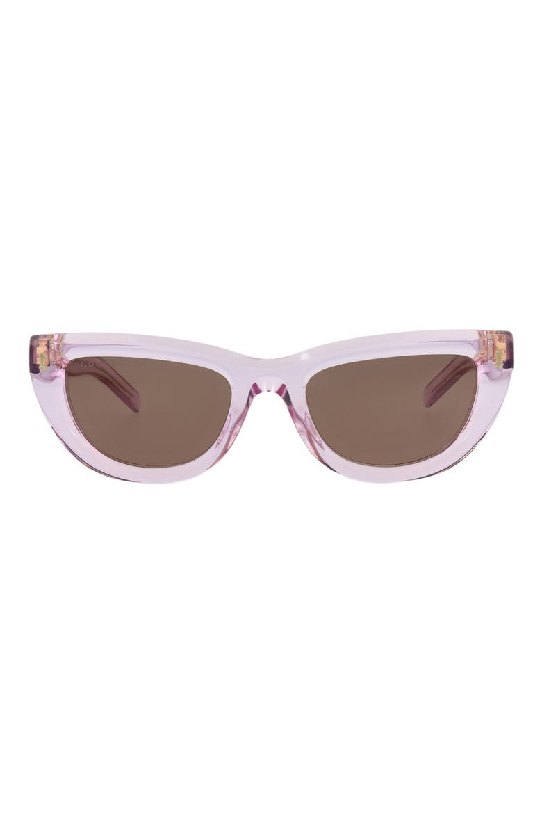 51mm Cat Eye Sunglasses, Main, color, VIOLET VIOLET BROWN