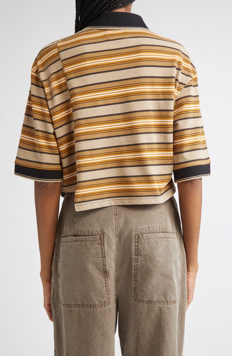 Isabel Marant Étoile Isalyne Stripe Polo, Alternate, color, Beige/ Khaki