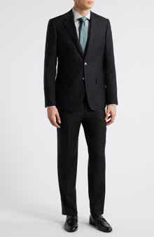 ZANETTI Matteo Slim Fit Black Wool Suit