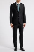 ZANETTI Matteo Slim Fit Black Wool Suit