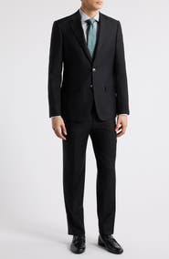 ZANETTI Matteo Slim Fit Black Wool Suit