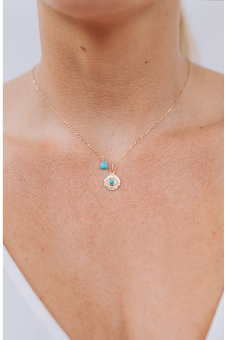 Evil Eye Pendant Necklace, Alternate, color, 14K YELLOW GOLD