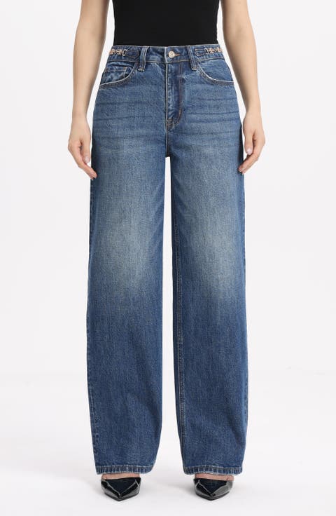 High Waist Straight Leg Jeans (Relic)