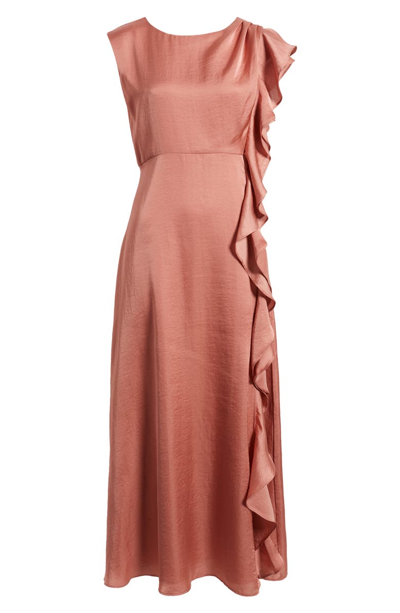 Chelsea28 Asymmetric Ruffle A-Line Dress, Alternate, color, Pink Desert