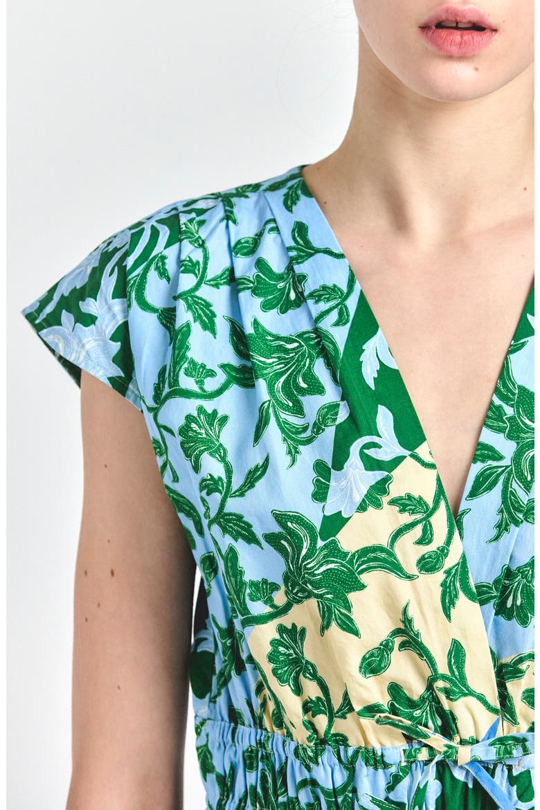 Fatima A-Line Dress, Alternate, color, BLUE BOTANICAL