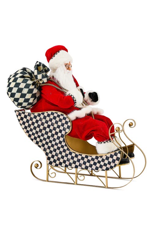 Mackenzie-childs Mackenzie Childs Classic Courtly Check Santa Claus In Red