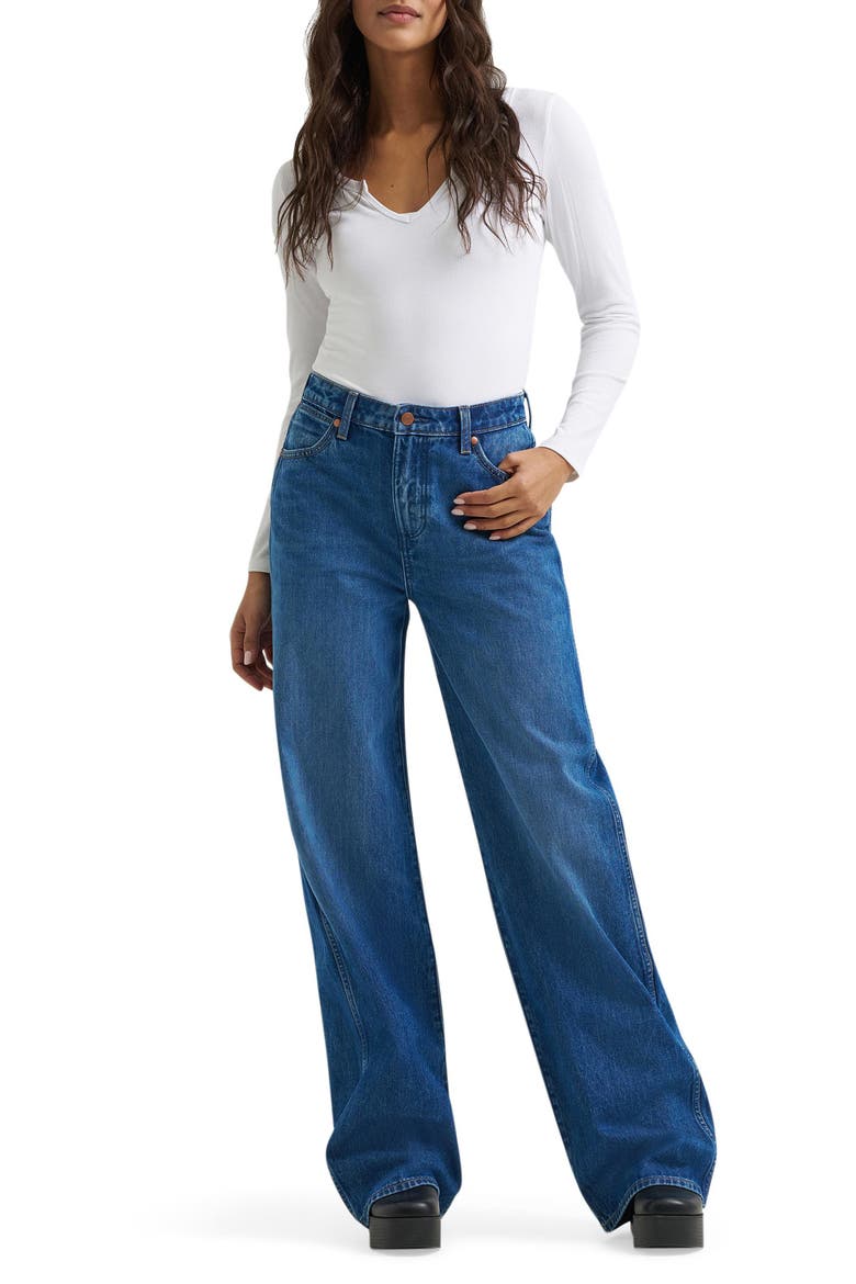 Joey High Waist Wide Leg Jeans, Alternate, color, IMPERIAL BLUE