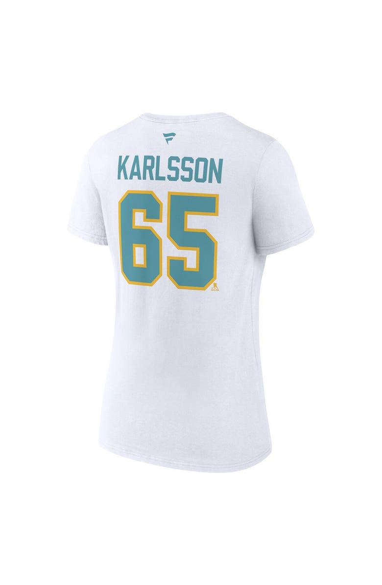 FANATICS Women's Fanatics Branded Erik Karlsson White San Jose Sharks Special Edition 2.0 Name & Number V-Neck T-Shirt, Alternate, color, 