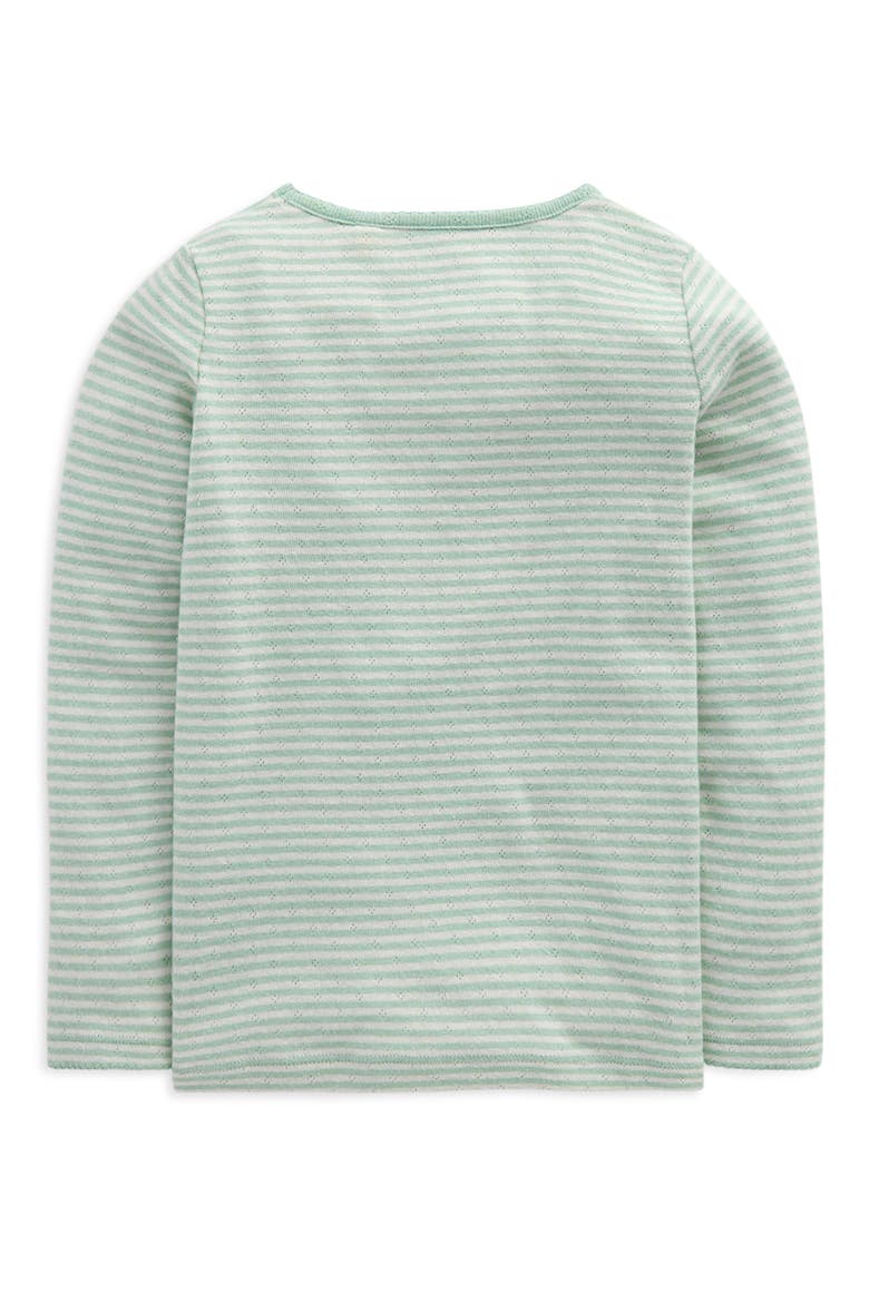 Kids' Long Sleeve Pointelle Top, Alternate, color, MISTY STRIPE