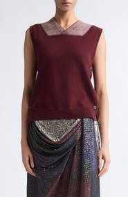 Maison Margiela Fuse Trompe L'Oeil Virgin Wool Sweater Vest