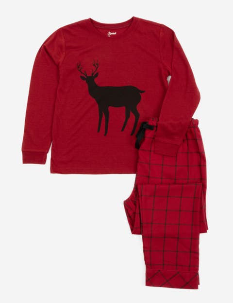 Kids Flannel Printed Holiday Pajama Set (Toddler, Little Kid & Big Kid)