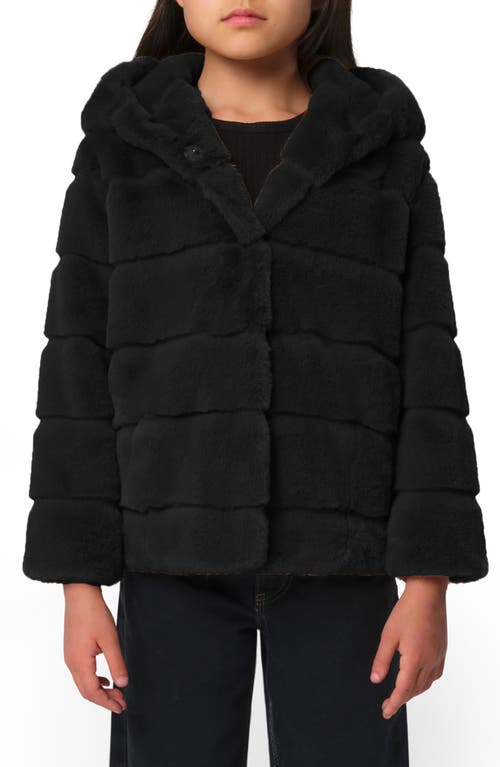 Apparis Kids' Goldy Recycled Polyester Pluche™ Faux Fur Coat In Black