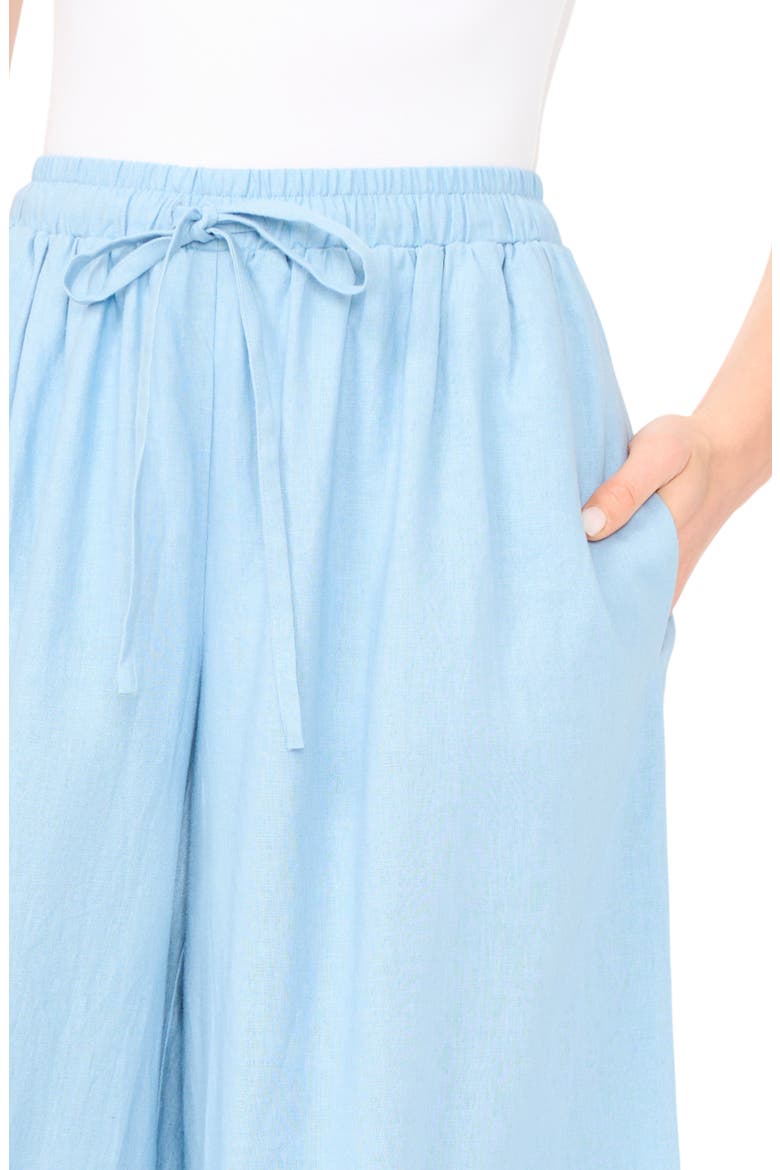 Drawstring Crop Wide Leg Pants, Alternate, color, SOFT CHAMBRAY