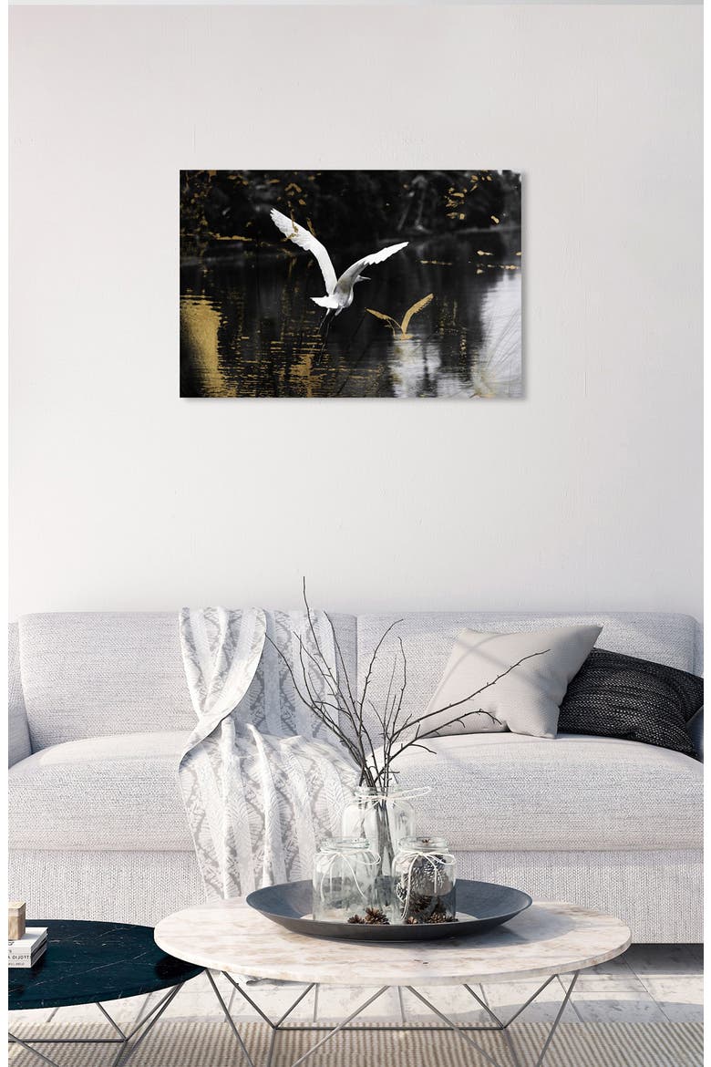 Nature in Glam Canvas Wall Art, Alternate, color, BLACK WHITE GOLD